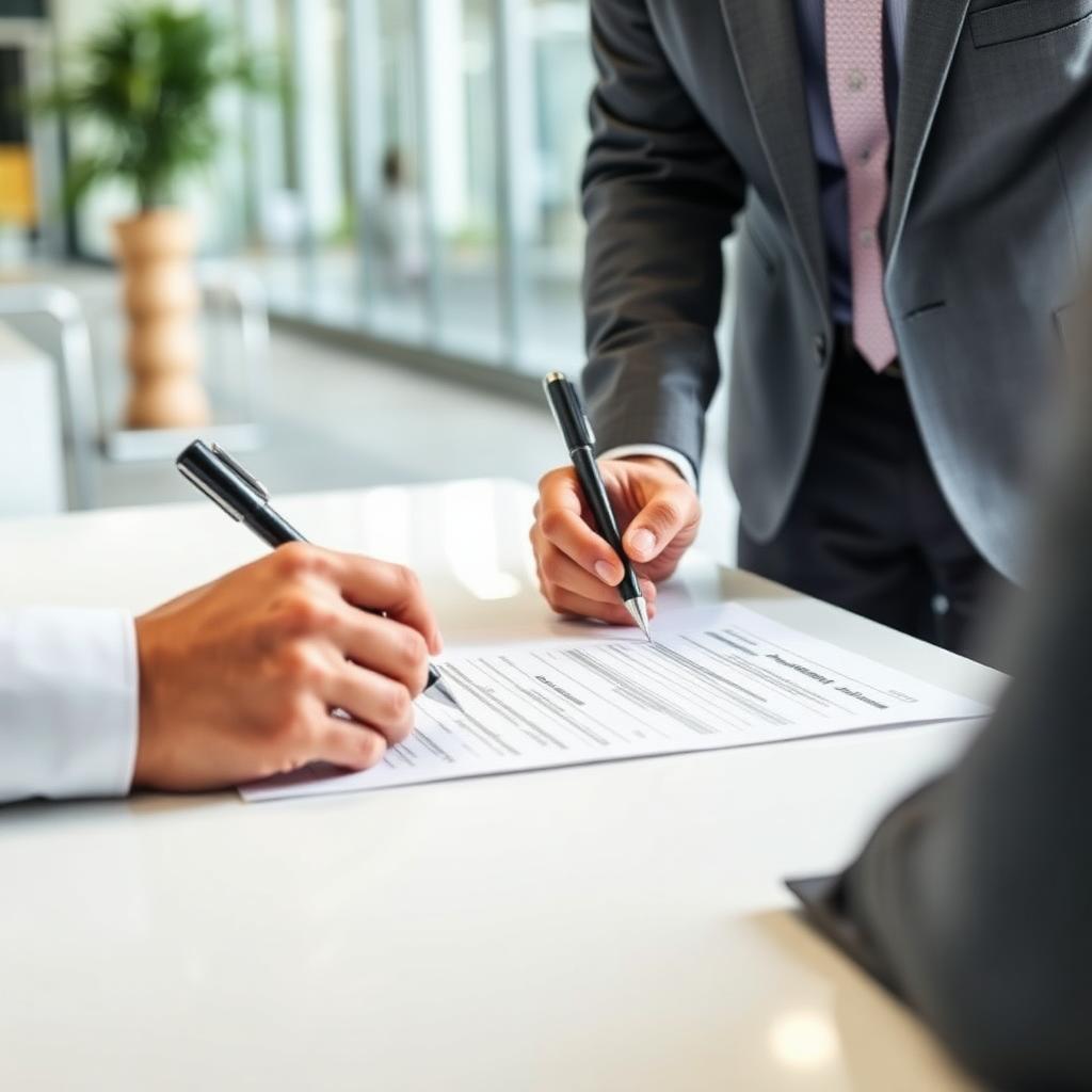 Consulenza tecnica antincendio: firma di documenti in ufficio